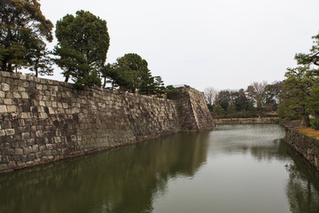 Fototapeta na wymiar Nijo Castle in Winter Season.
