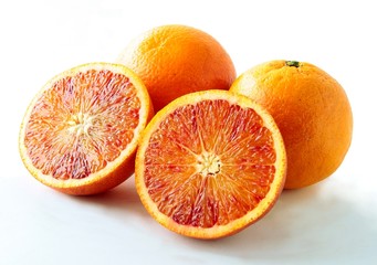 oranges with red juice