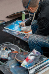 artiste de rue peintre