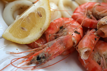 Prawns and Calamari