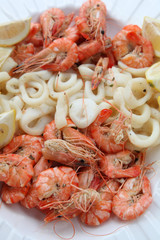 Prawns and Calamari