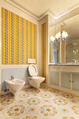 comfortable bathroom in style classic