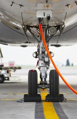 Airplane parked at the airport