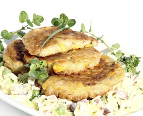 Pancakes are with corn