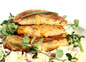 Pancakes are with corn