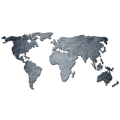 metal background world map