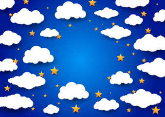 Sky background with a blank space