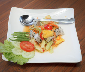 Spicy mixed fruits salad