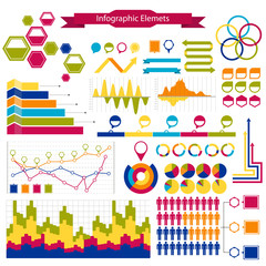 Fototapeta na wymiar infographics collection :graphs,histograms,arrows