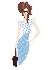 Shopping lady with bag