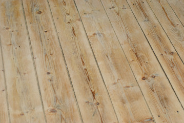 Naklejka premium wooden floor under reconstruction