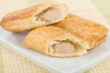 Sausage Rolls - sausage meat wrapped in puff pastry.