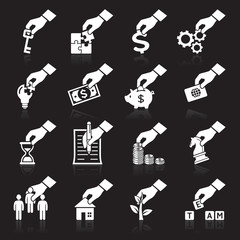 Hand concept icons. vector eps 10. More icons in my portfolio.