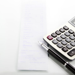 Calculator With pen and Shopping list
