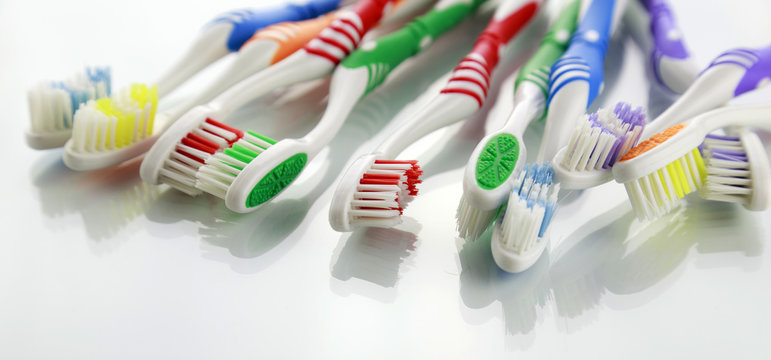 Toothbrush on white background