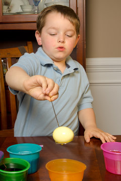 Child Dying Eggs For Easter