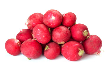 A bunch of fresh radishes