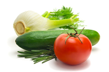 fennel with tomato and cucumber