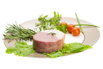 Bacon with vegetables