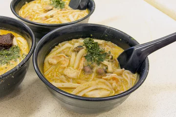 Zelfklevend Fotobehang Singapore Curry Laksa Noodles © jpldesigns