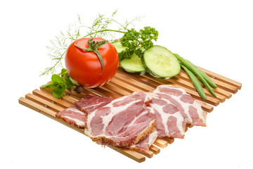 Bacon with vegetables