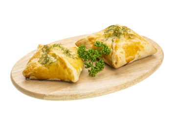 Patty with chicken and parsley