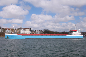 Frachtschiff auf dem Nord Ostsee Kanal