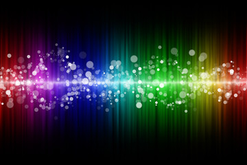 Bokeh and color wave abstract background