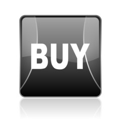 buy black square web glossy icon