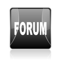 forum black square web glossy icon