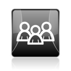forum black square web glossy icon