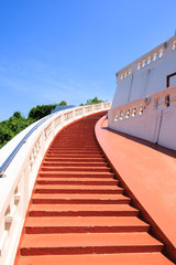 Stairway to the top of golden mountain in Bangkok, Thailand