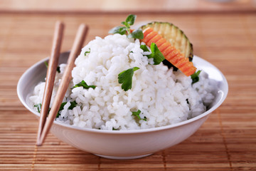Bowl of white rice