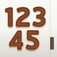 Alphabet Leather Skin Texture. vector illustration. More leather