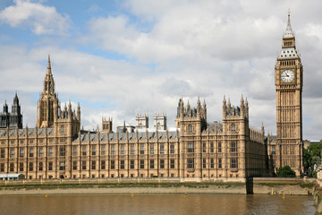 London, England, Parliament Building and  Big Ben