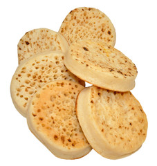 Crumpets Isolated On White