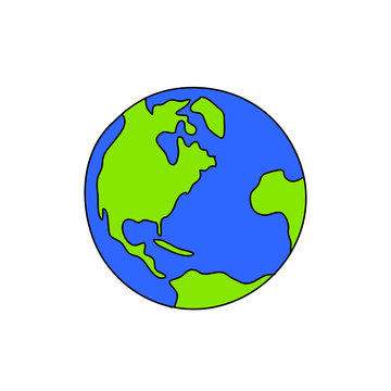 hand drawing globe planet earth