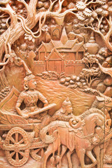 Carved wooden detail