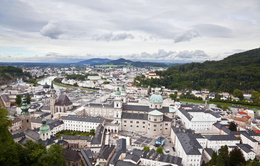 Fototapeta na wymiar panorama of Salzburg. Austria