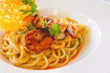 Shrimp Spaghetti spicy