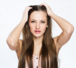 Fototapeta premium Beautiful Woman. Beauty Model Woman.