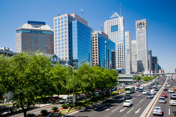 Naklejka premium The central business district in beijing,China