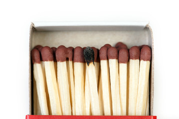 Open matchbox