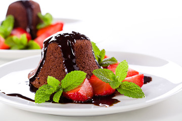 Chocolate And Strawberries Dessert
