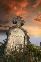 Rubbed tombstone
