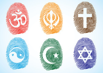 Thumb Prints of different Religious, Faith and Followers . .