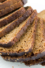 rye bread isolated on white background