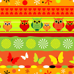 Seamless colorful striped pattern