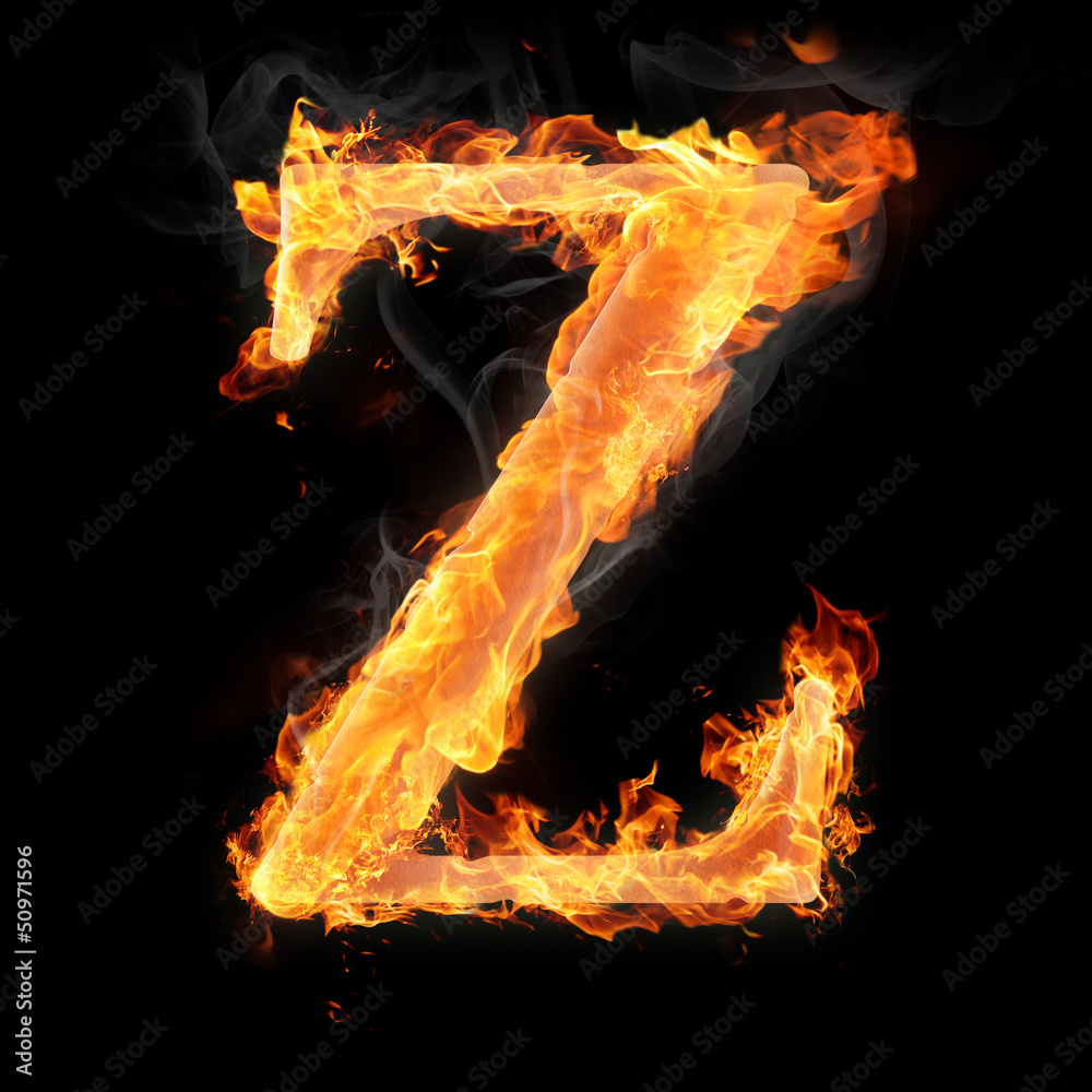 Fototapete burning objects and objects on fire background