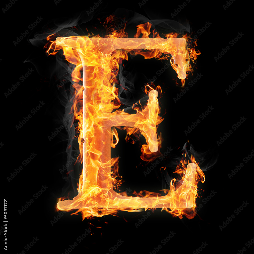 Fototapete burning objects and objects on fire background